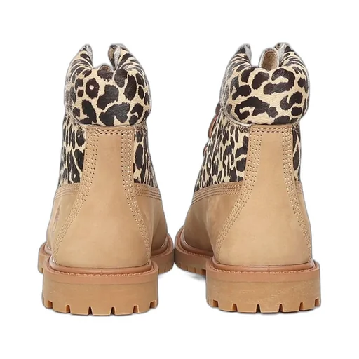 6-Inch Boots With Leopard Print Collar