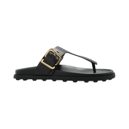 Thong Sandals With Buckle
