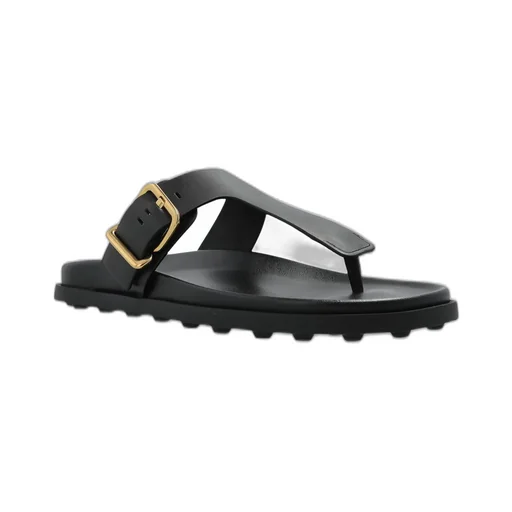Thong Sandals With Buckle