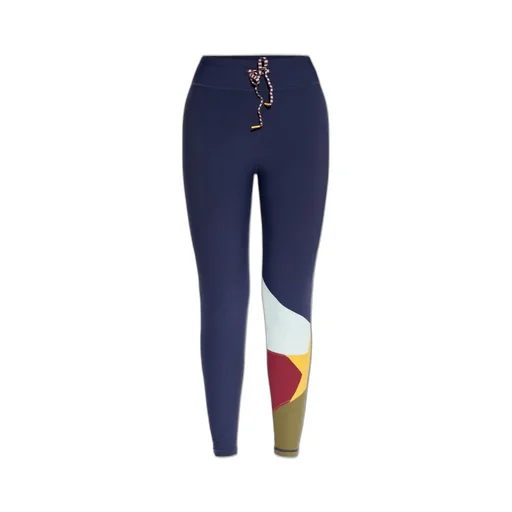High-Waisted Leggings With Color-Block Detail