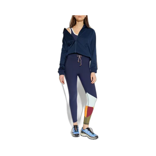 High-Waisted Leggings With Color-Block Detail