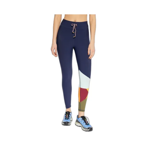 High-Waisted Leggings With Color-Block Detail