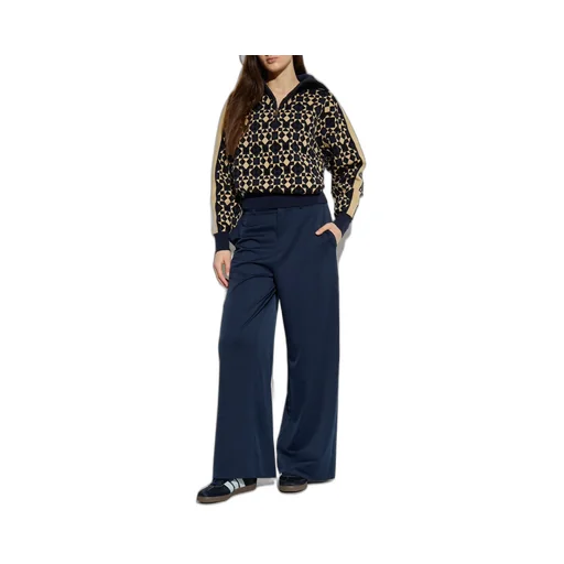 Geometric Print Half-Zip Sweater