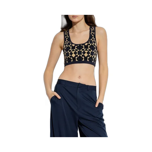 Geometric Knit Crop Top