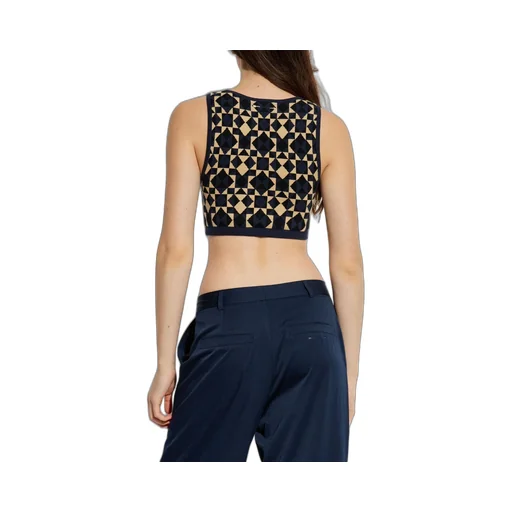 Geometric Knit Crop Top