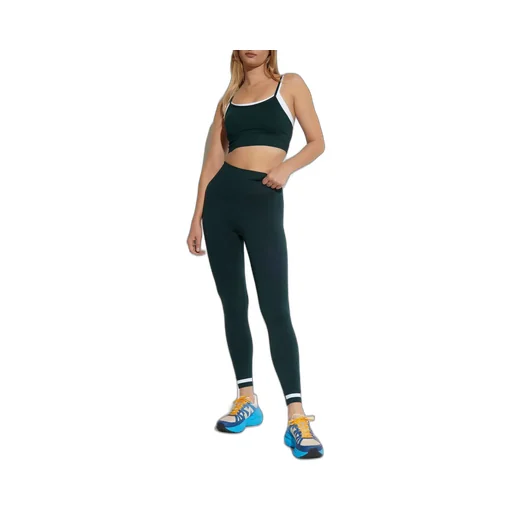 High-Waisted Leggings With Contrast Stripe