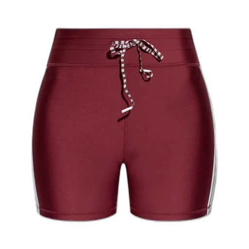 High-Waisted Shorts With Side Stripes