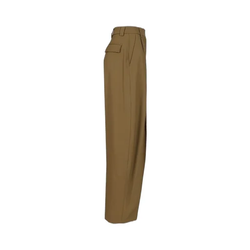 High-Waisted Pleated Trousers