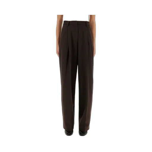 Pleated Wide-Leg Trousers