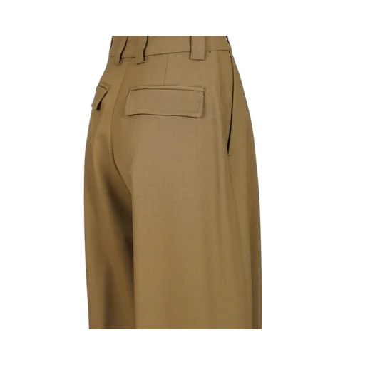 High-Waisted Pleated Trousers