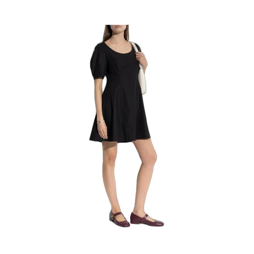 Puff-Sleeve Mini Dress
