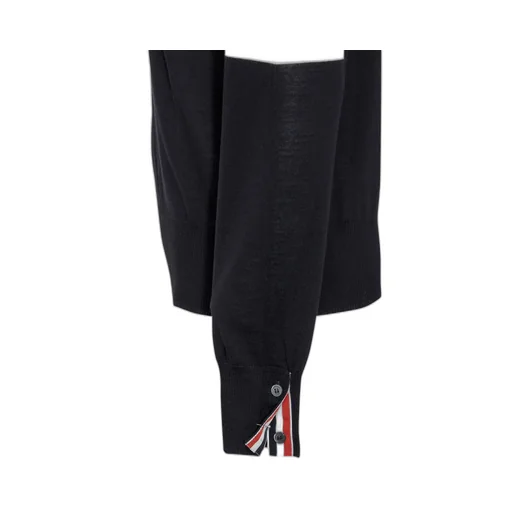 Crewneck Sweater With Four-Bar Detail