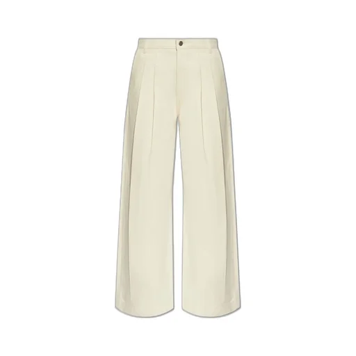 Pleated Wide-Leg Trousers
