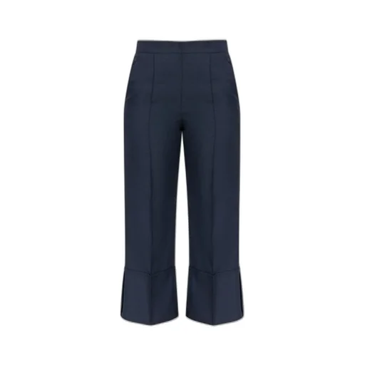 Cropped Flare Trousers