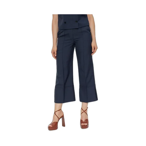 Cropped Flare Trousers