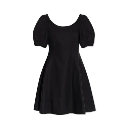 Puff-Sleeve Mini Dress