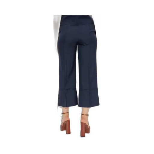 Cropped Flare Trousers