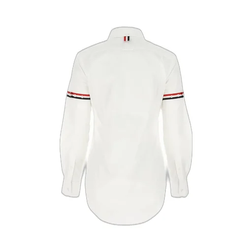 Classic Button-Down Shirt With Tricolor Stripes