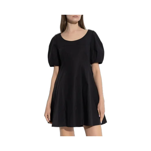 Puff-Sleeve Mini Dress