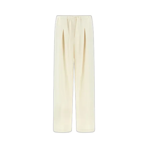 Wide-Leg Pleated Trousers