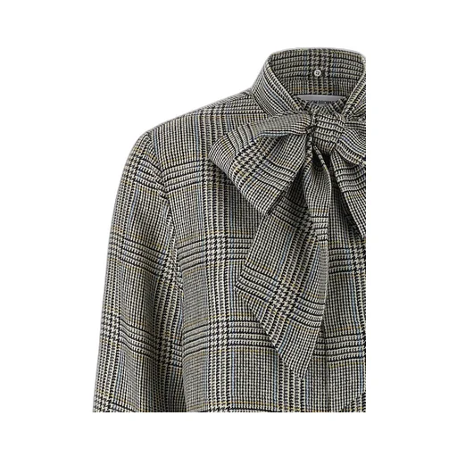 Plaid Bow Blouse