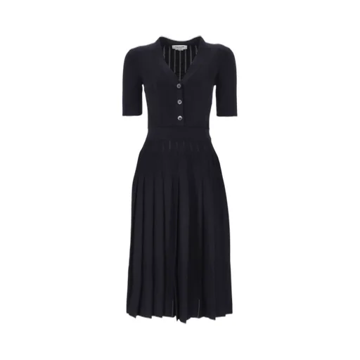 Pleated Knit Dress