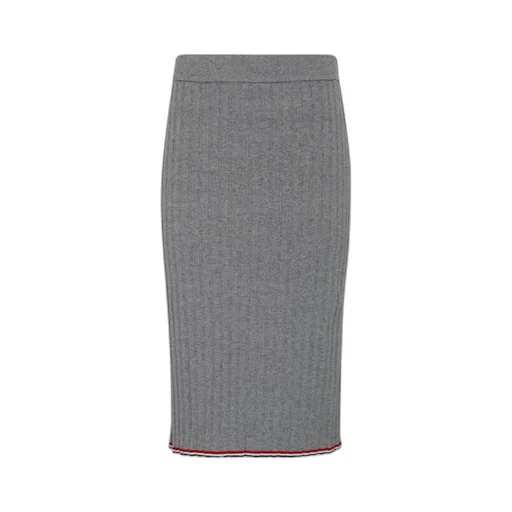 Ribbed Knit Midi Skirt