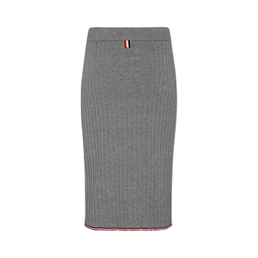Ribbed Knit Midi Skirt