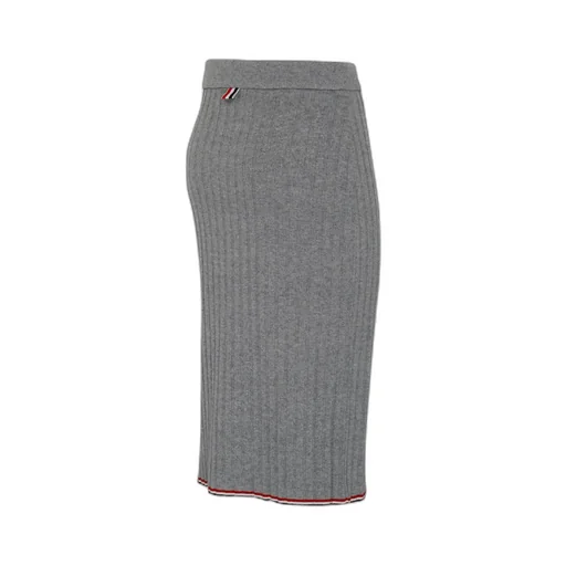 Ribbed Knit Midi Skirt