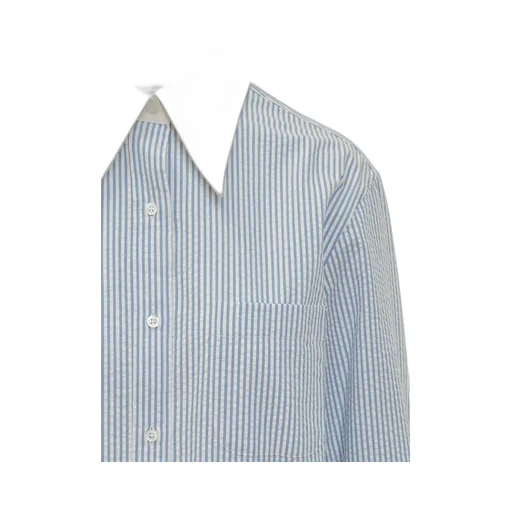 Striped Seersucker Shirtdress