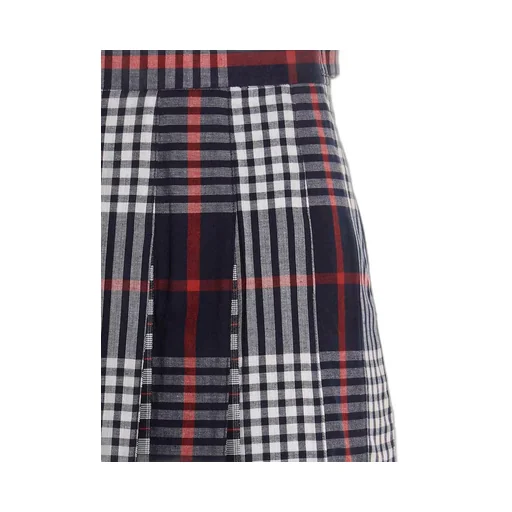 Pleated Tartan Mini Skirt