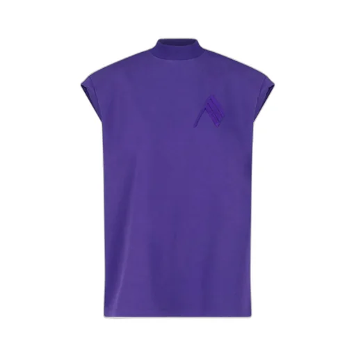 Sleeveless Mock Neck T-Shirt