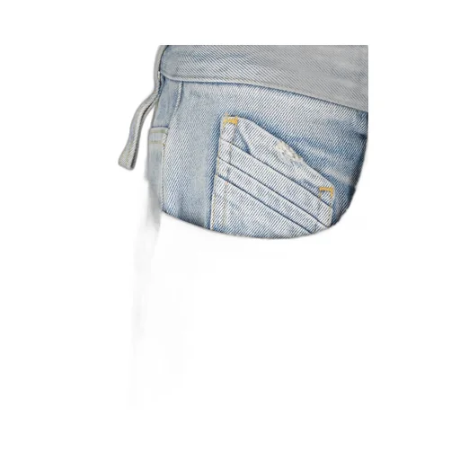 Wide-Leg Denim Jeans With Cut-Out Detail