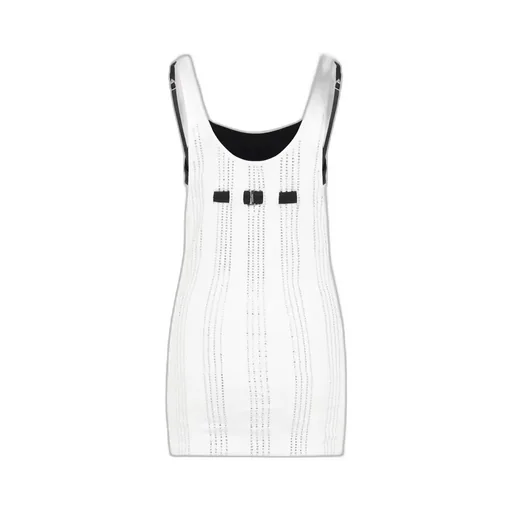 Mesh Tank Dress With Integrated Bra