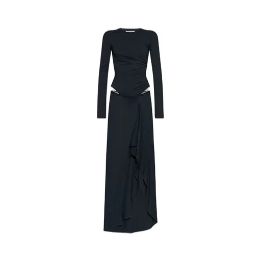 Long Sleeve Draped Maxi Dress