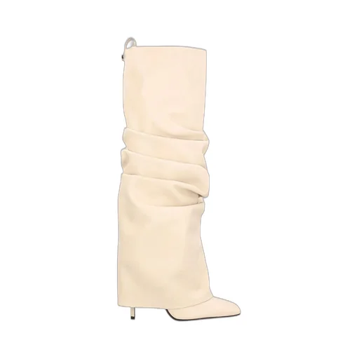 Ruched Knee-High Boots