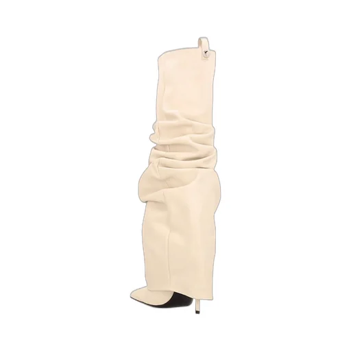 Ruched Knee-High Boots