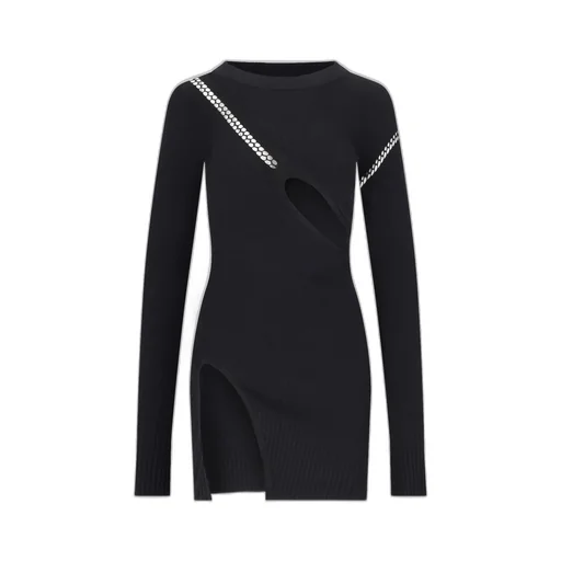 Asymmetric Cutout Knit Dress