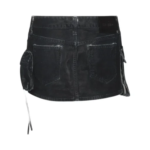 Denim Cargo Mini Skirt