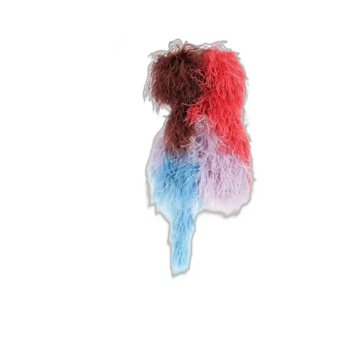 Feather-Trimmed Mini Dress
