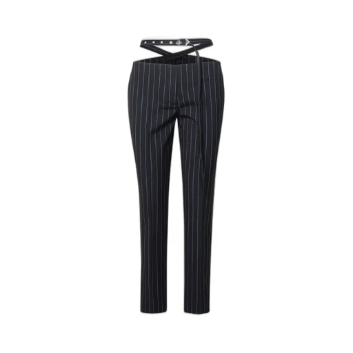 Striped Trousers With Cut-Out Detail