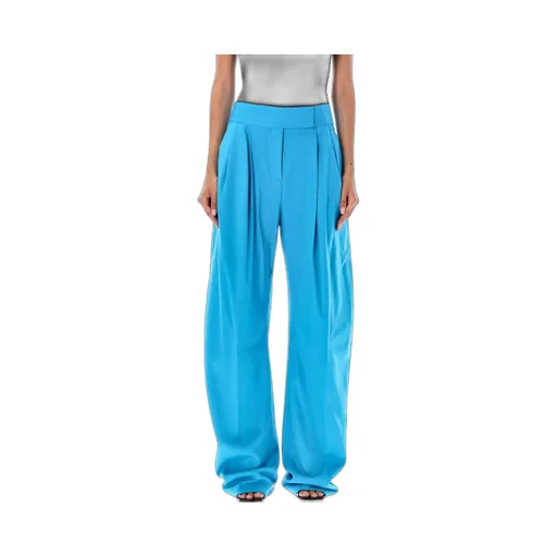 Wide-Leg Pleated Trousers