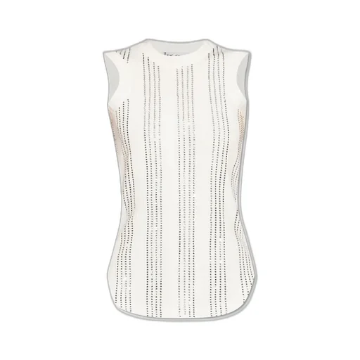 Sleeveless Top With Rhinestones