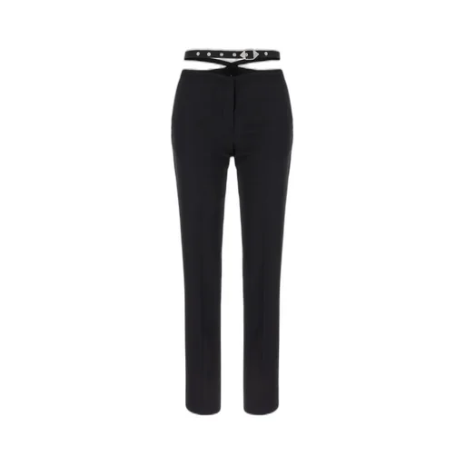 High-Waisted Trousers With Cut-Out Detail
