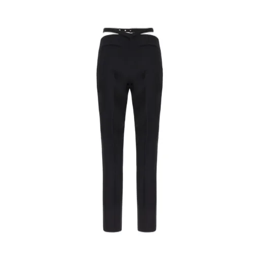 High-Waisted Trousers With Cut-Out Detail
