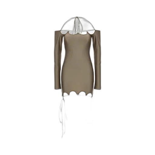 Off-The-Shoulder Mini Dress With Cut-Outs