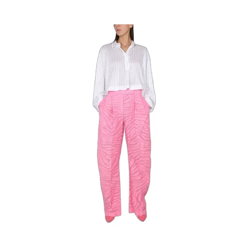 High-Waisted Pleated Trousers
