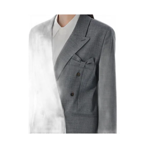 Double-Breasted Wool Suit Jacket