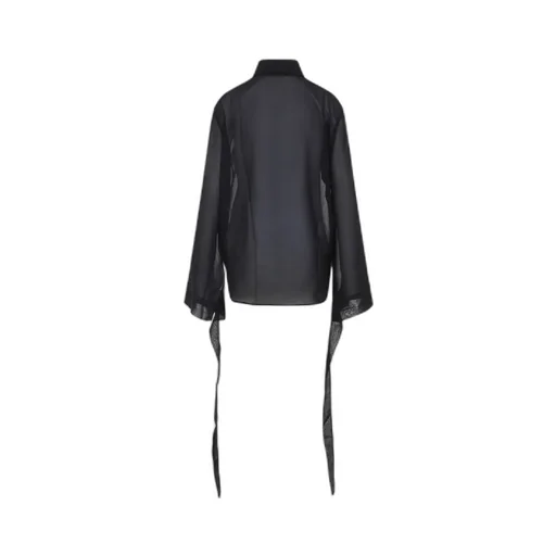 Sheer Shirt With Ties