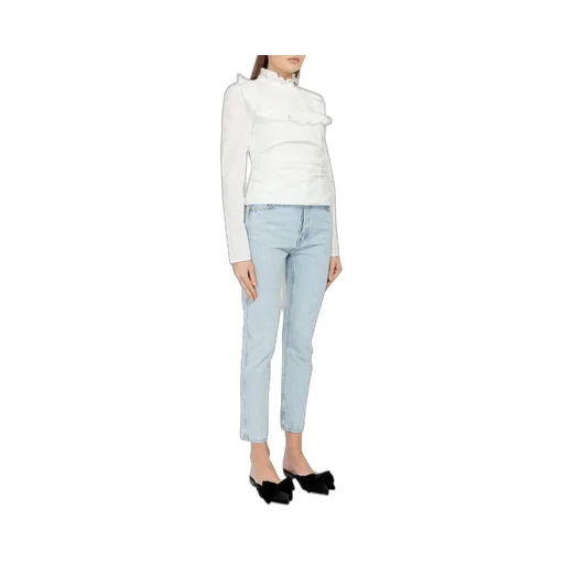 Ruffled High Neck Blouse